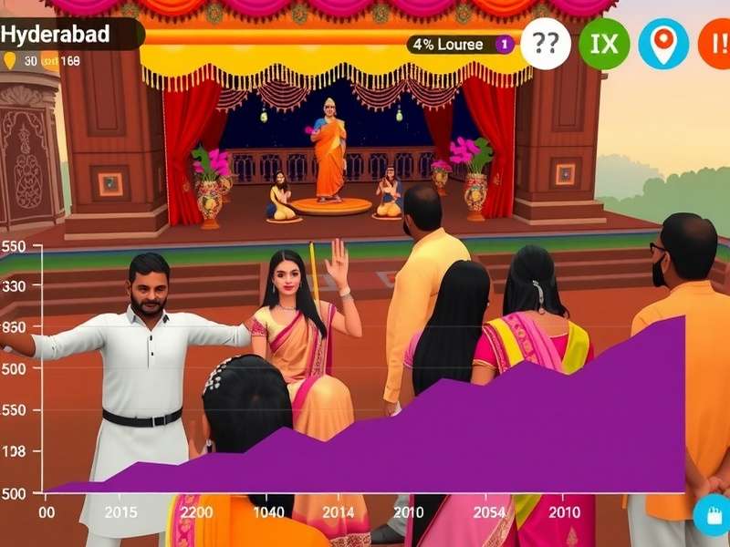 Chart showing Hyderabad Highlights user growth in India over time